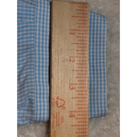 Peter Millar Mens Blue Checkered Dress Shirt Size M - Picture 14 of 16